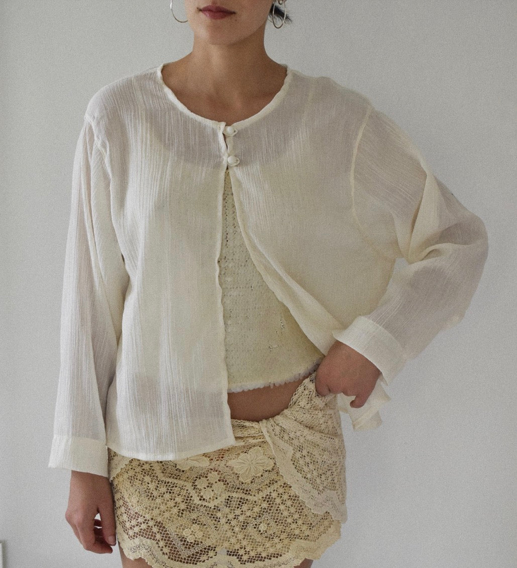 Caan Crudo Sheer Cotton Blouse