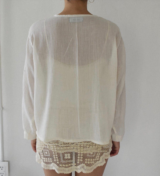 Caan Crudo Sheer Cotton Blouse