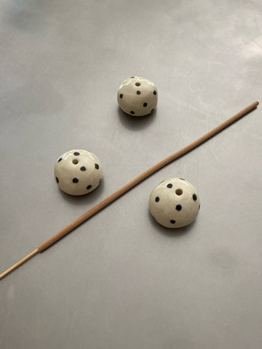 Someone Ceramics Polka Dot Incense Holder