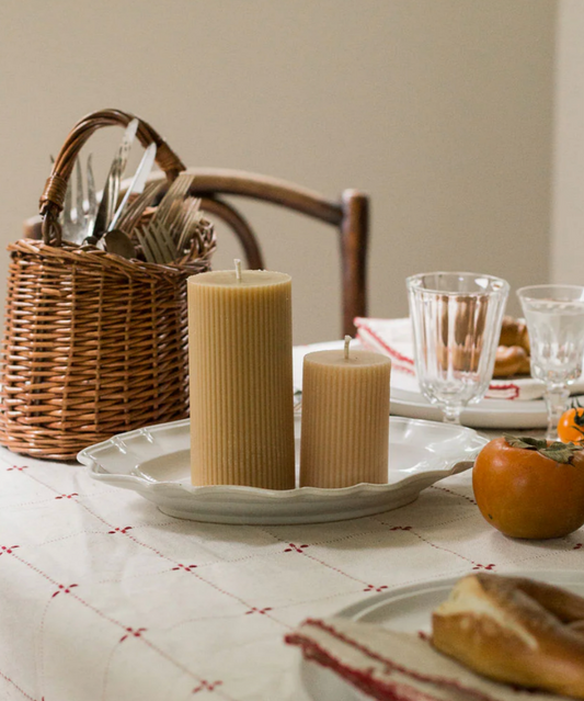 Little Mill Fluted Pillar Candle Small