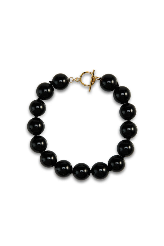 Lisbeth Grande Boule Bracelet in Black Tourmaline