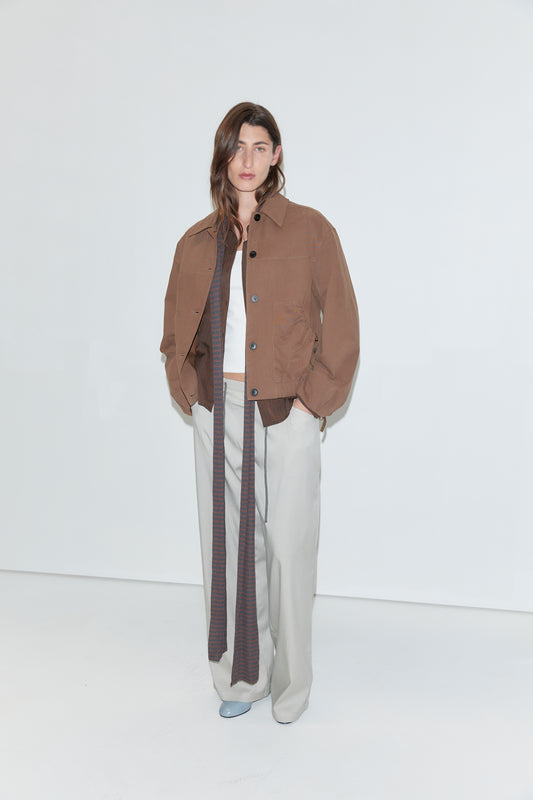 Deiji Studios Button Up Jacket in Brown