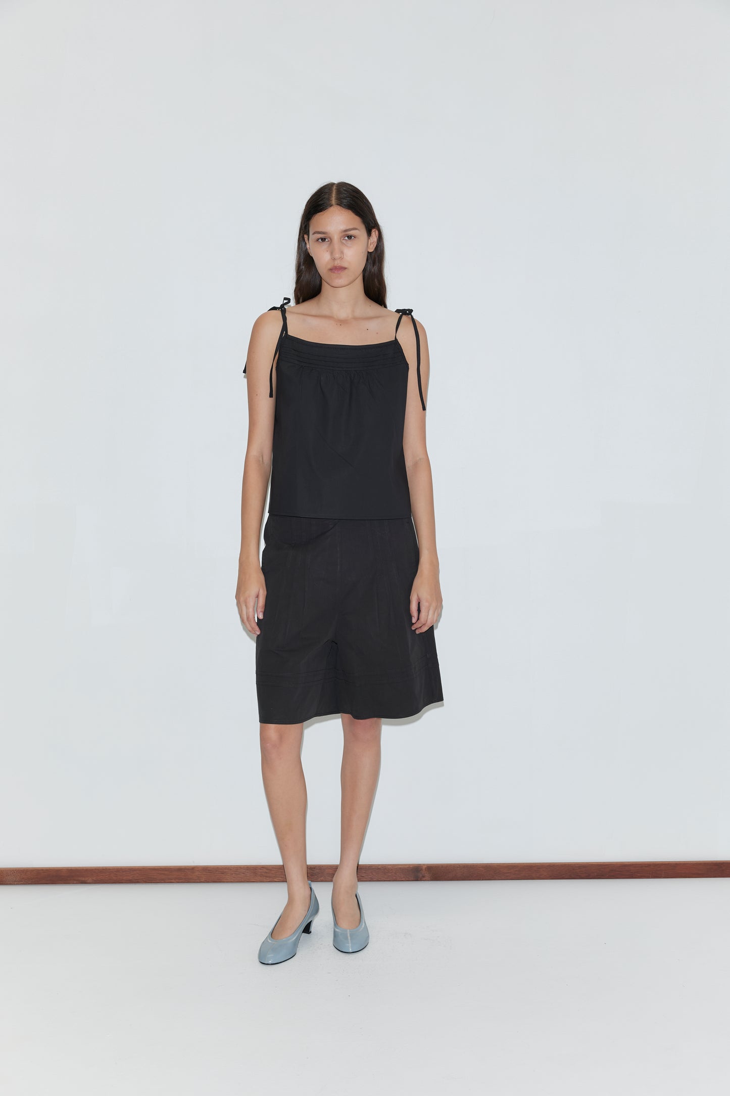 Deiji Studios Pintuck Short in Black