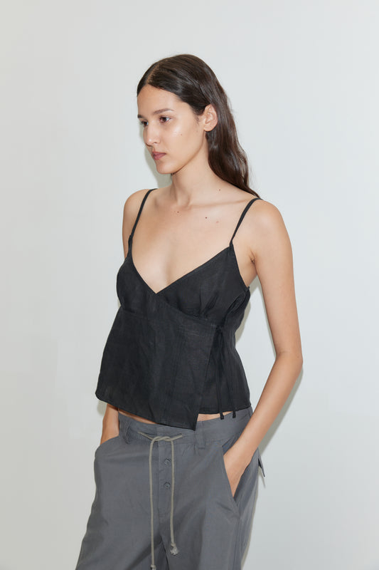 Deiji Studios Wrapping Top in Black