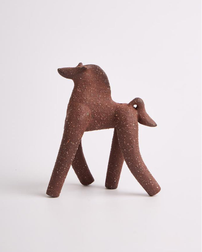 Jaajr Studio Horse Incense Holder in Terracotta