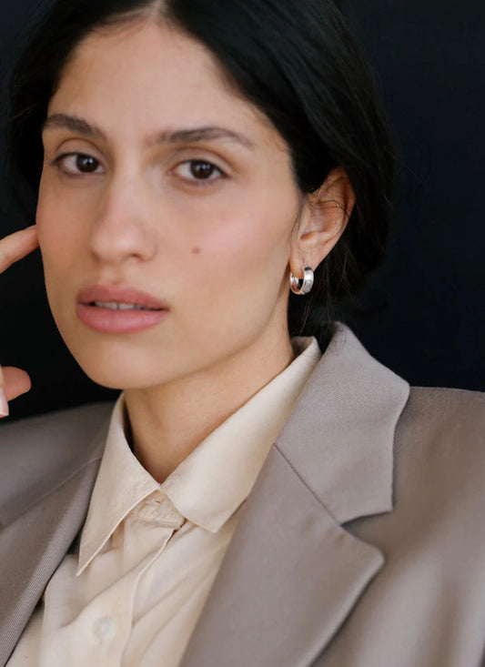 Lisbeth Noor Hoops in Silver