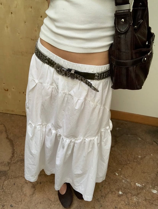 Happy Hour Beebalm Skirt in White
