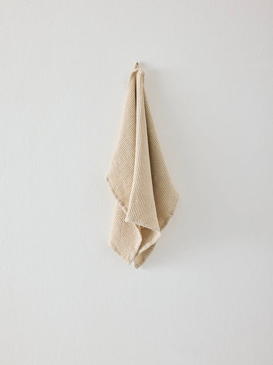 Nella Waffle Towel in Beige