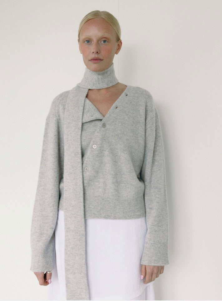 Boheme Goods Thin Cashmere Scarf in Grey