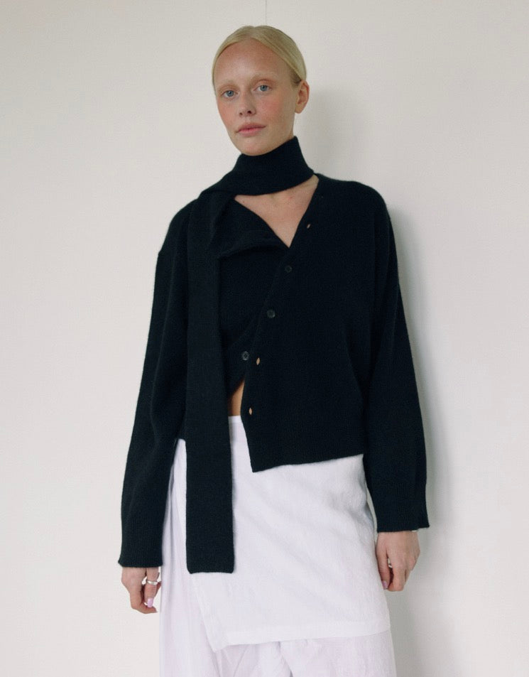 Boheme Goods Thin Cashmere Scarf in Black