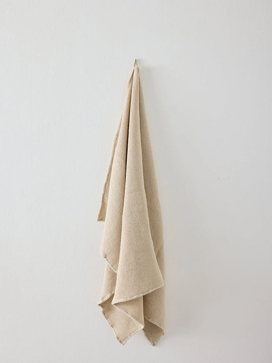 Nella Waffle Towel Beige - 70x140cm