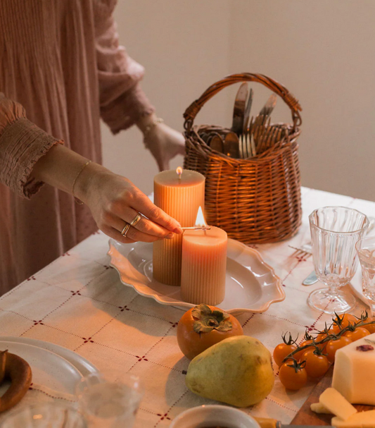 Little Mill Fluted Pillar Candle Small