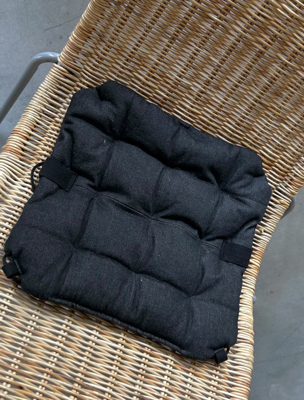 DIGO Square Cushion in Black Denim