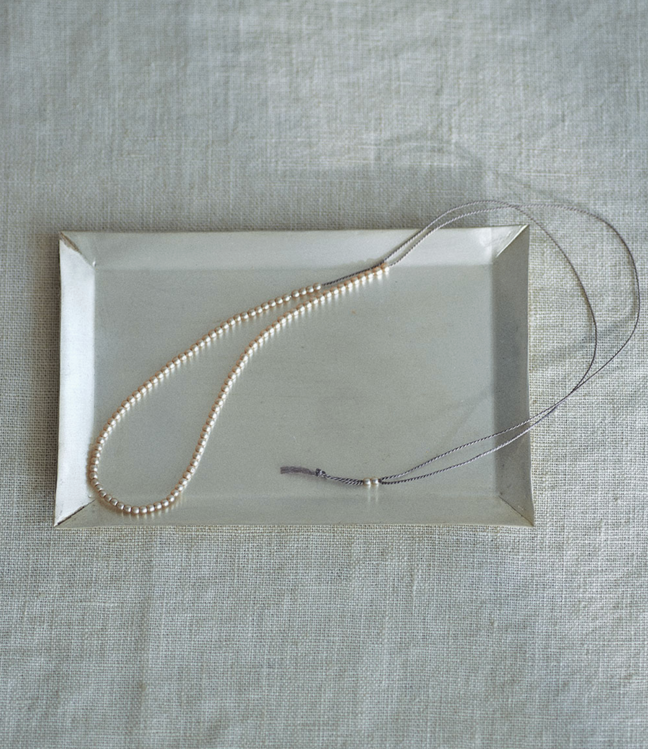 Fog Linen Silver Rectangular Plate