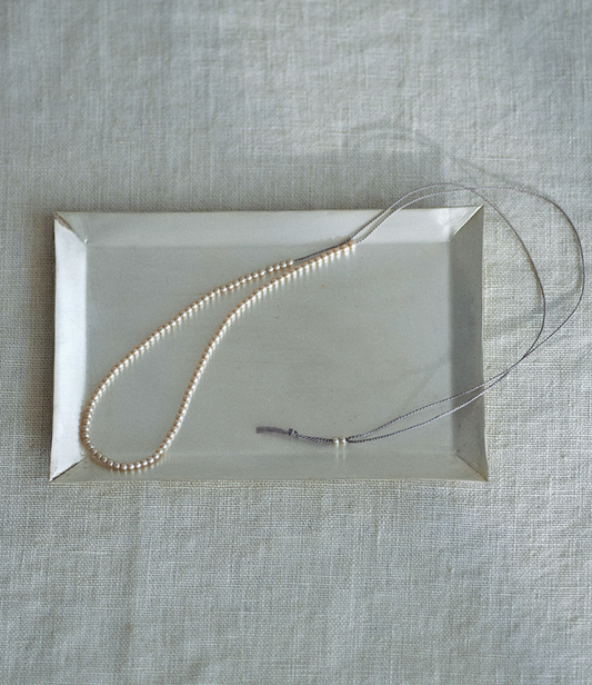 Fog Linen Silver Rectangular Plate