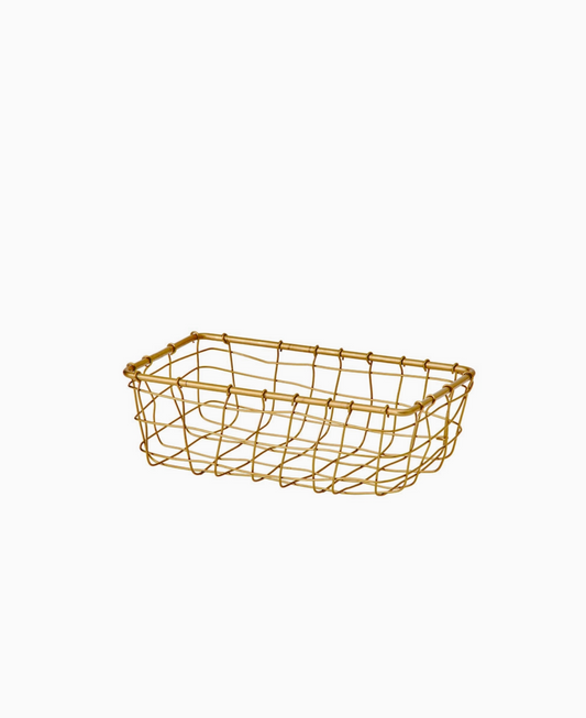 Fog Linen Iron Wire Rectangular Basket