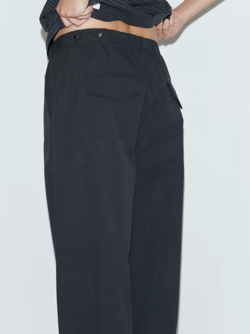 Deiji Studios Snap Tab Pant in Black