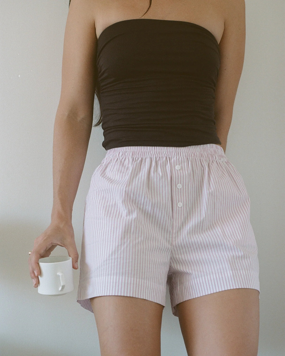 Non Private Boxer Short in Pink & Red Stripe