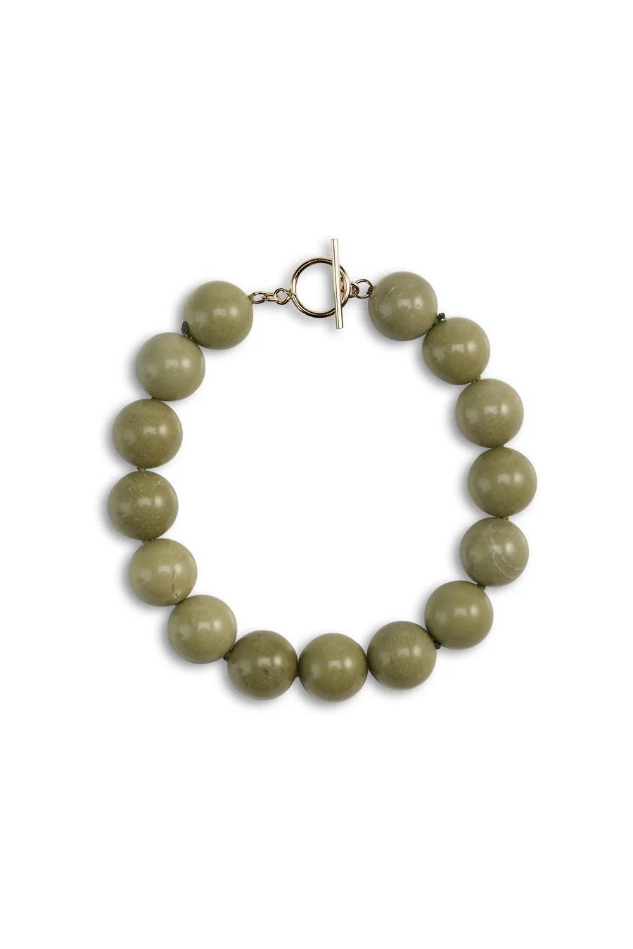 Lisbeth Grande Boule Bracelet in Avocado Jasper